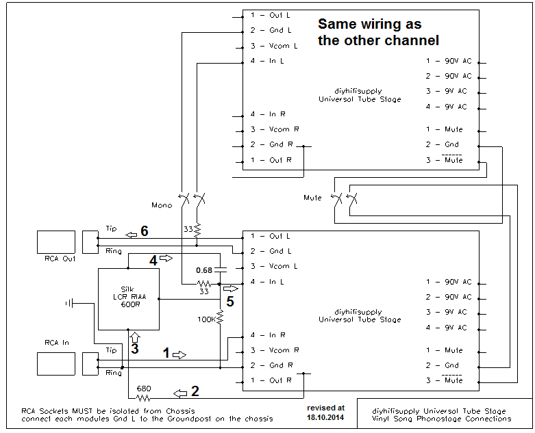 Vinyl Song LCR ECC88 Phono Stage